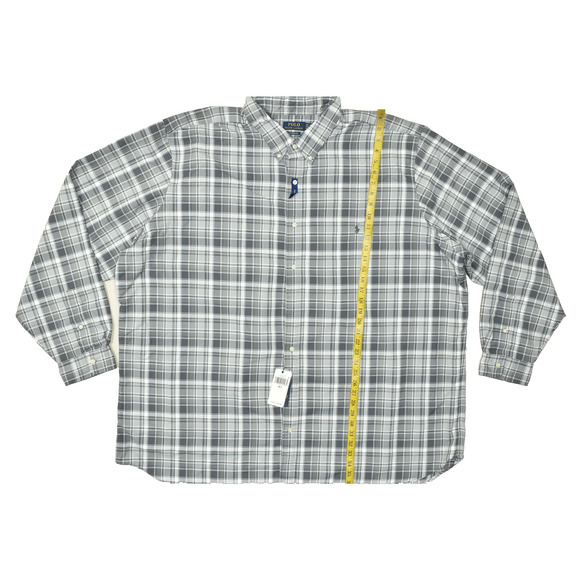 NEW Polo Ralph Lauren Men's Performance Plaid Button Down Shirt Size 4XLT Gray - Picture 2 of 8